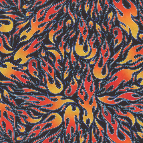 Timeless Treasures Fabrics Novelty Flames | Quilt Fabric